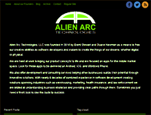 Tablet Screenshot of alienarc.com